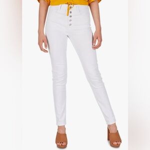 Numero High-Rise Exposed-Button Skinny Jeans